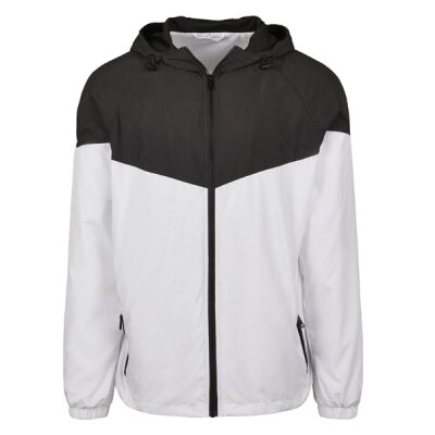 Built Your Brand - 2-Tone Tech Windrunner (BY129) - white/black M