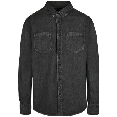 Build Your Brand - Denim Shirt (BY152) - black washed L