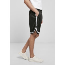 Built Your Brand - Two-tone Mesh Shorts (BY047) - black/white S
