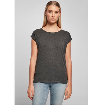 Build Your Brand - Ladies Extended Shoulder Tee (BY021) - charcoal