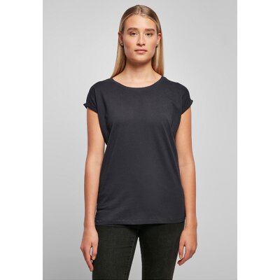 Build Your Brand - Ladies Extended Shoulder Tee (BY021) - navy