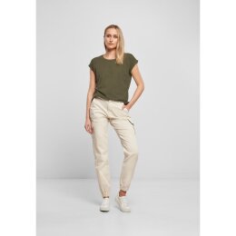 Build Your Brand - Ladies Extended Shoulder Tee (BY021) - olive M