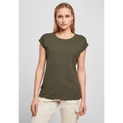 Build Your Brand - Ladies Extended Shoulder Tee (BY021) - olive XXL