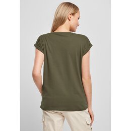 Build Your Brand - Ladies Extended Shoulder Tee (BY021) - olive 4XL