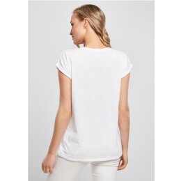 Build Your Brand - Ladies Extended Shoulder Tee (BY021) - white
