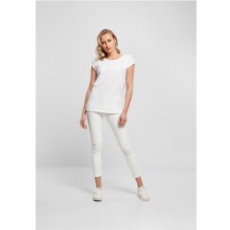 Build Your Brand - Ladies Extended Shoulder Tee (BY021) - white
