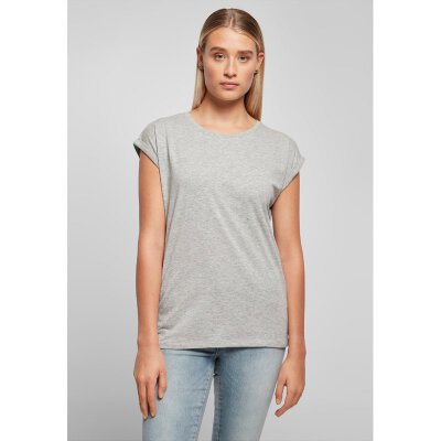 Build Your Brand - Ladies Extended Shoulder Tee (BY021) - heather grey