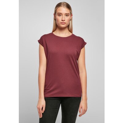 Build Your Brand - Ladies Extended Shoulder Tee (BY021) - cherry S