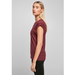 Build Your Brand - Ladies Extended Shoulder Tee (BY021) - cherry S