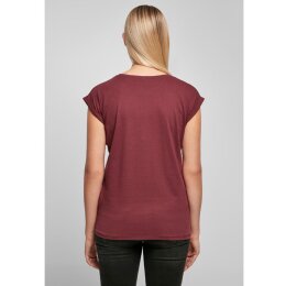 Build Your Brand - Ladies Extended Shoulder Tee (BY021) - cherry S