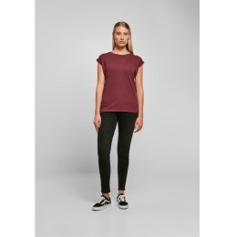 Build Your Brand - Ladies Extended Shoulder Tee (BY021) - cherry S
