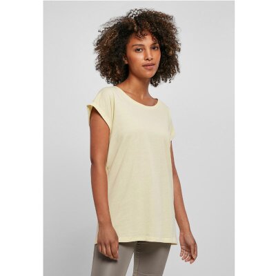 Build Your Brand - Ladies Extended Shoulder Tee (BY021) - softyellow M