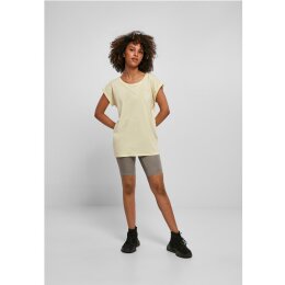 Build Your Brand - Ladies Extended Shoulder Tee (BY021) - softyellow M