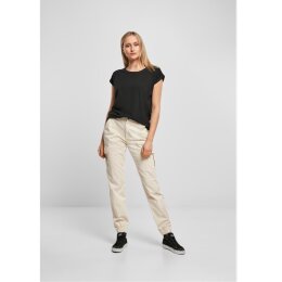 Build Your Brand - Ladies Extended Shoulder Tee (BY021) - black XL