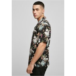 Urban Classics - TB4150 - Viscose AOP Resort Shirt - blacktropical XL