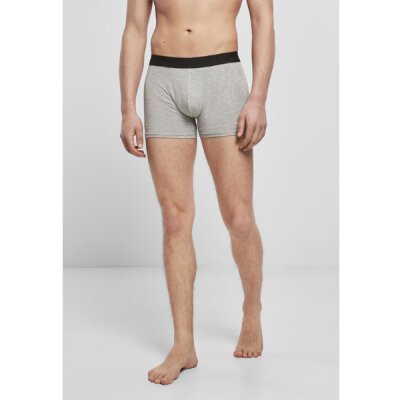 Build Your Brand - Men Boxer Shorts 2-Pack (BY132) - heather grey  M