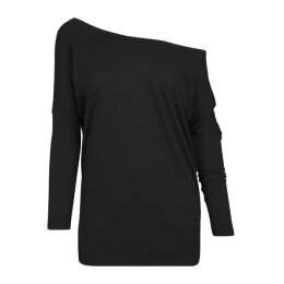 Build Your Brand - Ladies Batwing Longsleeve (BY107) - black S