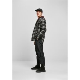 Urban Classics - TB3805 - Plaid Teddy Lined Shirt Jacket - black/white S