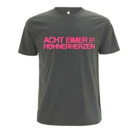 Acht Eimer Hühnerherzen - Schrift pink - T-Shirt -...