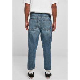 Urban Classics - TB5591 Cropped Tapered Jeans - Middeepblue
