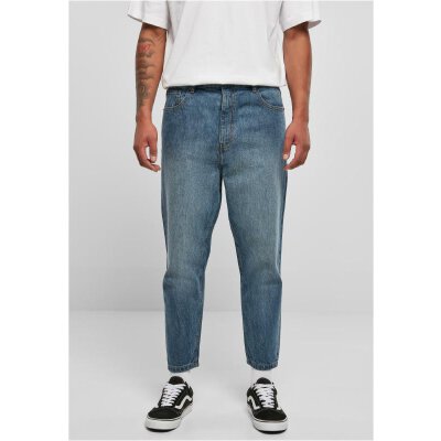 Urban Classics - TB5591 Cropped Tapered Jeans - Middeepblue 34