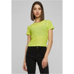Urban Classics - TB6051 Ladies Short Mesh Tee - frozenyellow L