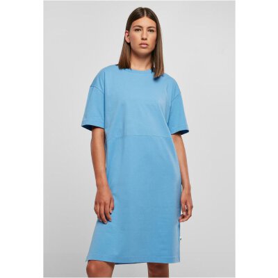 Urban Classics - TB4091 Ladies Organic Oversized Slit Tee Dress - horizonblue L