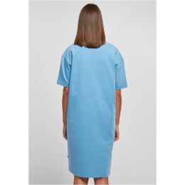 Urban Classics - TB4091 Ladies Organic Oversized Slit Tee Dress - horizonblue L