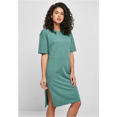 Urban Classics - TB4091 Ladies Organic Oversized Slit Tee Dress - paleleaf
