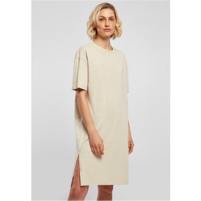 Urban Classics - TB4091 Ladies Organic Oversized Slit Tee Dress - softseagrass