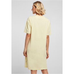 Urban Classics - TB4091 Ladies Organic Oversized Slit Tee Dress - softyellow