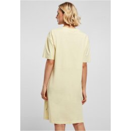Urban Classics - TB4091 Ladies Organic Oversized Slit Tee Dress - softyellow M
