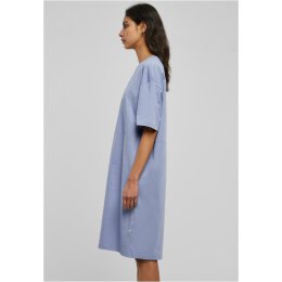 Urban Classics - TB4091 Ladies Organic Oversized Slit Tee Dress - violablue