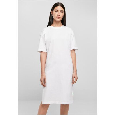 Urban Classics - TB4091 Ladies Organic Oversized Slit Tee Dress - white