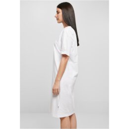 Urban Classics - TB4091 Ladies Organic Oversized Slit Tee Dress - white XS