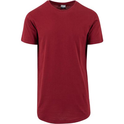 Urban Classics - TB638 Shaped Long Tee - burgundy 2XL