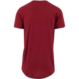 Urban Classics - TB638 Shaped Long Tee - burgundy 2XL