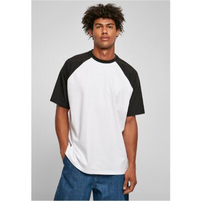 Urban Classics - TB4908 Organic Oversized Ranglan Tee - white/black