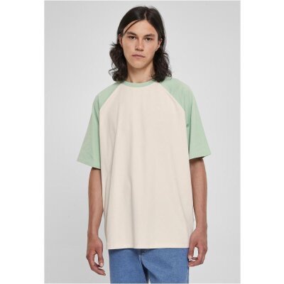 Urban Classics - TB4908 Organic Oversized Ranglan Tee - whitesand/vintagegreen