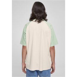 Urban Classics - TB4908 Organic Oversized Ranglan Tee - whitesand/vintagegreen