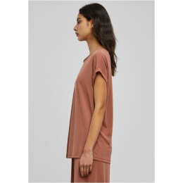Urban Classics - TB4092 Ladies Modal Extended Shoulder Tee - terracotta 5XL