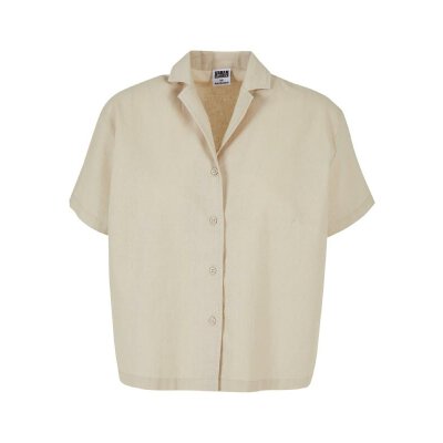 Urban Classics - TB5994 Ladies Linen Mixed Resort Shirt - softseagrass