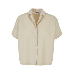Urban Classics - TB5994 Ladies Linen Mixed Resort Shirt -...