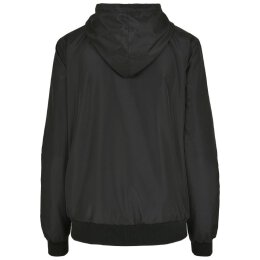 Build Your Brand - Ladies Recycled Windrunner (BY147) - black/black