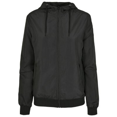 Build Your Brand - Ladies Recycled Windrunner (BY147) - black/black S