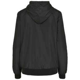 Build Your Brand - Ladies Recycled Windrunner (BY147) - black/black S