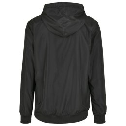 Build Your Brand - Ladies Recycled Windrunner (BY147) - black/white M