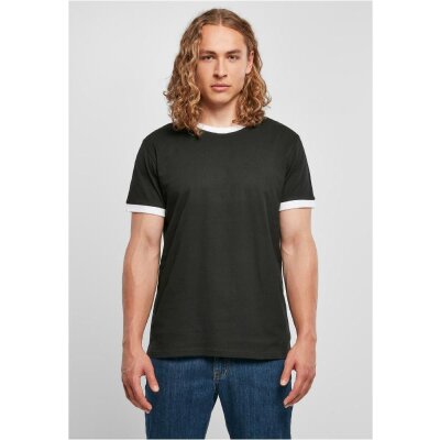 Build Your Brand - Ringer Tee (BB022) - black/white XXL