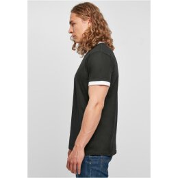 Build Your Brand - Ringer Tee (BB022) - black/white XXL