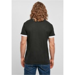 Build Your Brand - Ringer Tee (BB022) - black/white XXL